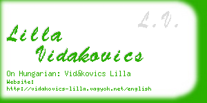 lilla vidakovics business card